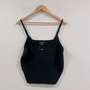 J. Crew Black Sleeveless V-Neck Cropped Sweater 3X NWT (20" x 21")